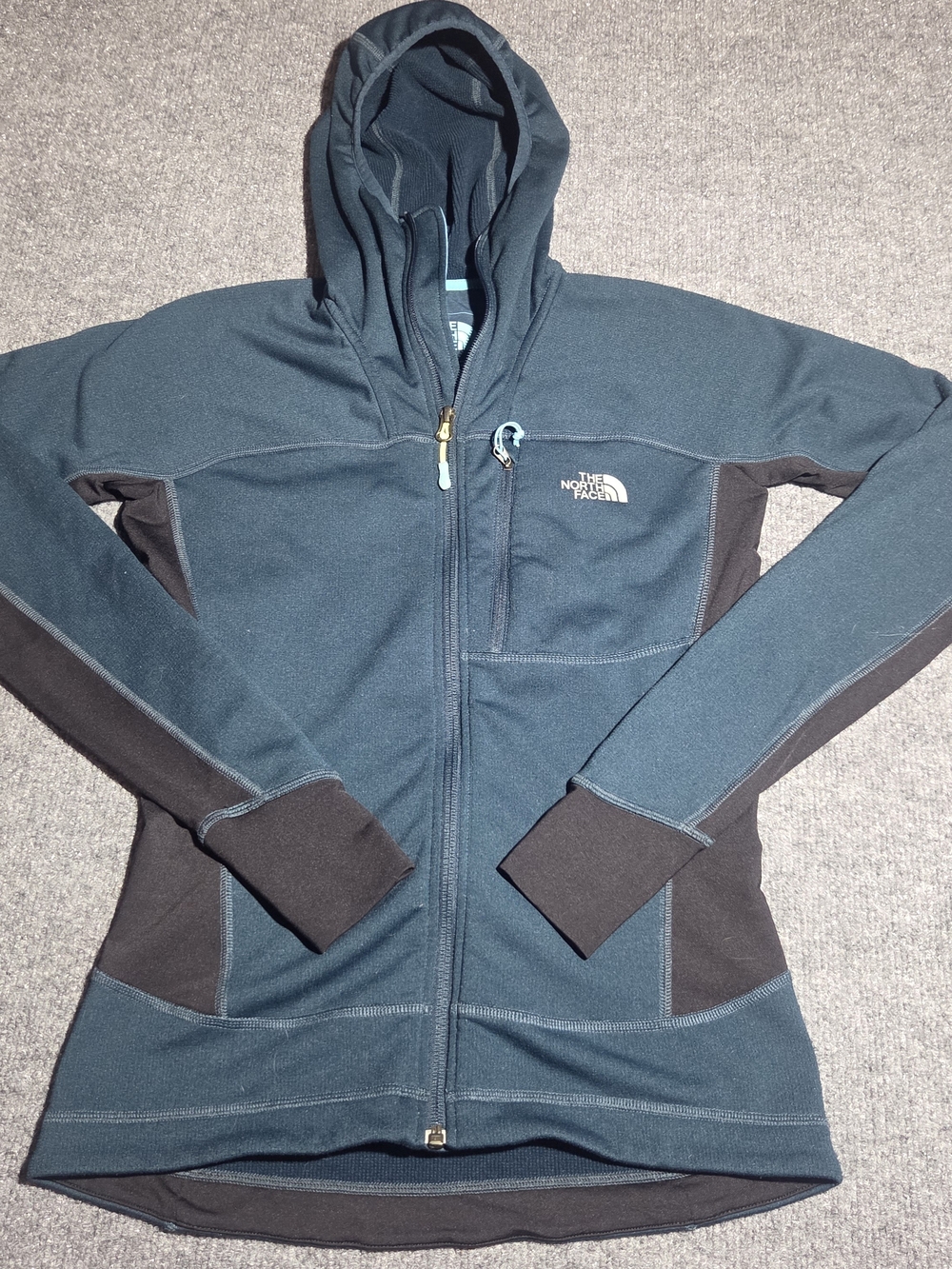 The North Face Summit Series Women’s XS Fleece Hoodie Teal/Black Full Zip Jacket